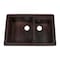 Novatto GUADALAJARA 60/40 Split Copper Kitchen Sink, Antique TCK-006AN - alternate 3